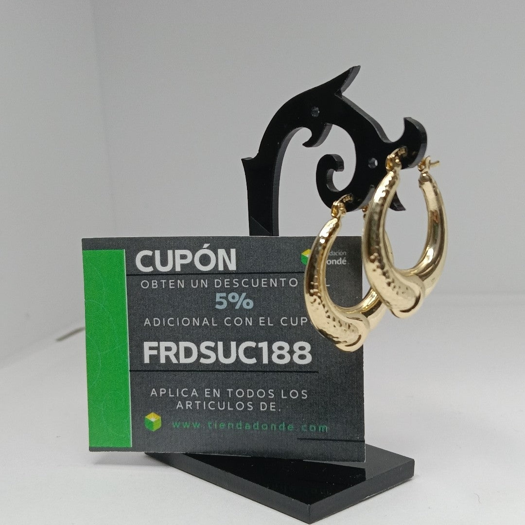 ARETES ARRACADAS ENTRELAZADAS 14K 2.6 GR (NUEVO)