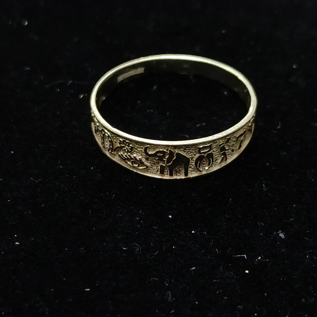 ANILLOS ARGOLLA DE LA SUERTE 10K TALLA 8 1.2 GR (NUEVO)