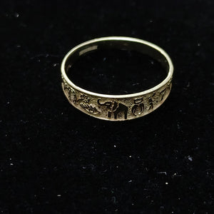 ANILLOS ARGOLLA DE LA SUERTE 10K TALLA 8 1.2 GR (NUEVO)