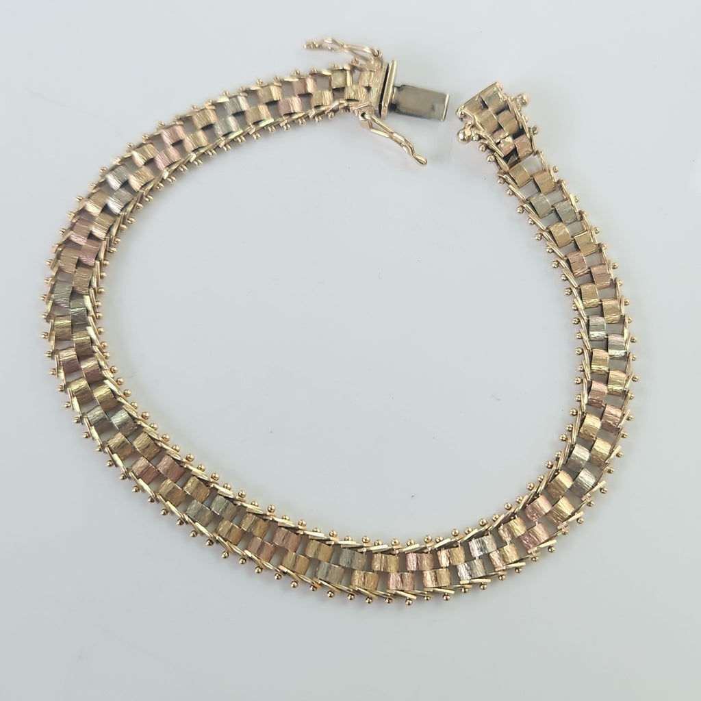 PULSERA ORO COMBINADO 14 K 13,30 GRMS (SEMINUEVO)