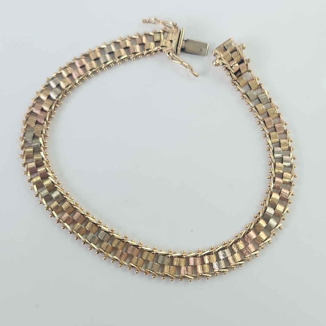 PULSERA ORO COMBINADO 14 K 13,30 GRMS (SEMINUEVO)