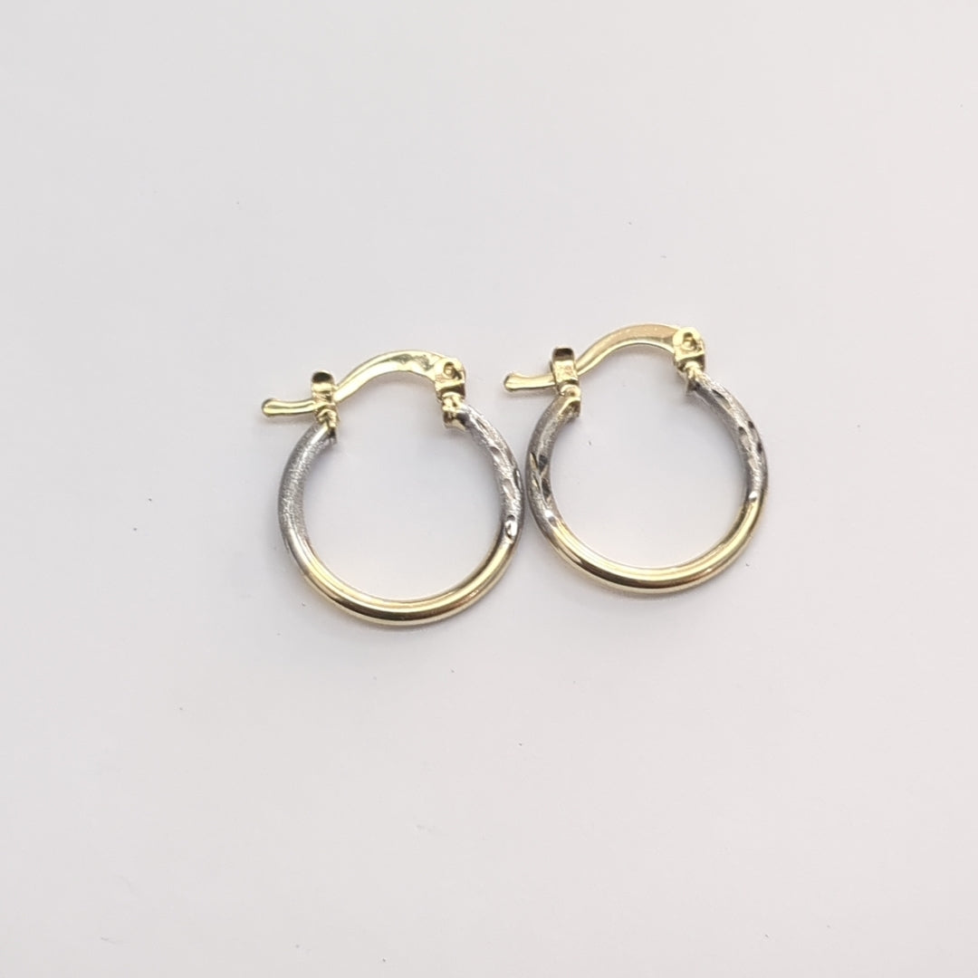 ARETES ARRACADAS COMBINADAS 14K 1.1 GR (NUEVO)