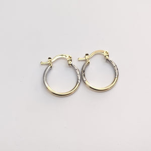 ARETES ARRACADAS COMBINADAS 14K 1.1 GR (NUEVO)