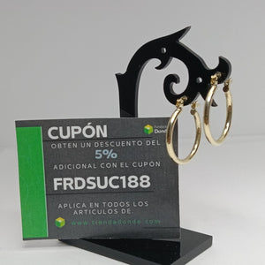 ARETES TEJIDO ARRACADAS LISAS 14K 1.2 GR (NUEVO)