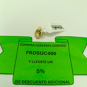 ARETES HUGGIES CON CIRCONIAS 14K 2.3 GR (NUEVO)