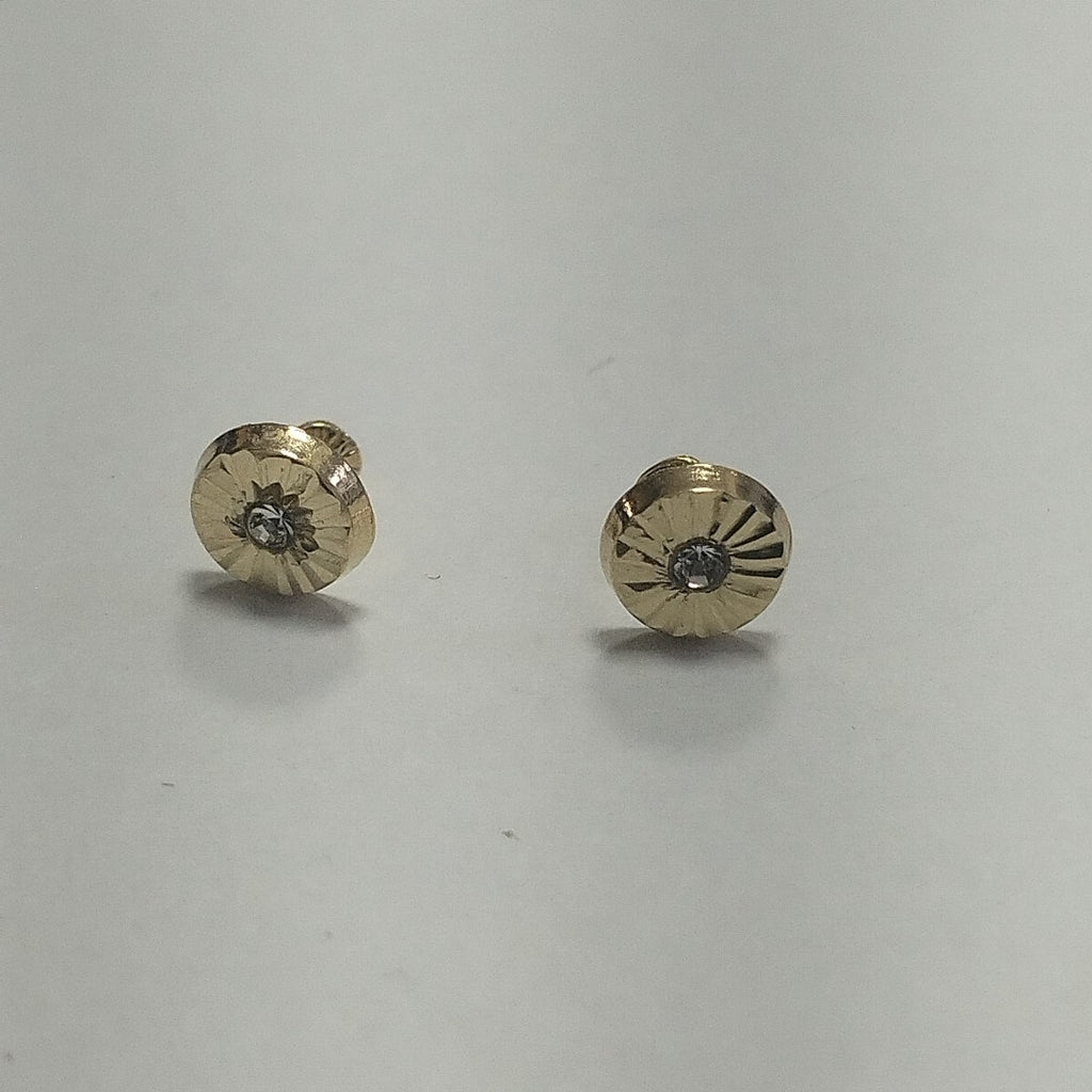 BROQUELES BROQUEL FIG BOTON C CIRCONIA 14K 0.2916 GR (NUEVO)