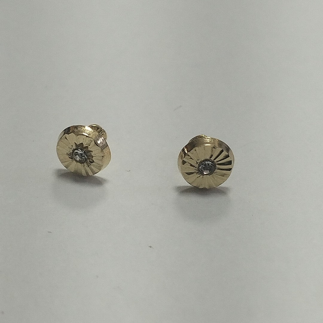 BROQUELES BROQUEL FIG BOTON C CIRCONIA 14K 0.2916 GR (NUEVO)