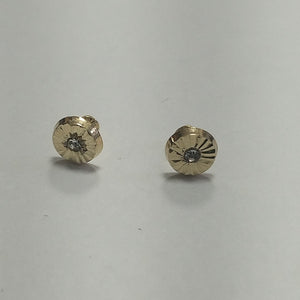 BROQUELES BROQUEL FIG BOTON C CIRCONIA 14K 0.2916 GR (NUEVO)