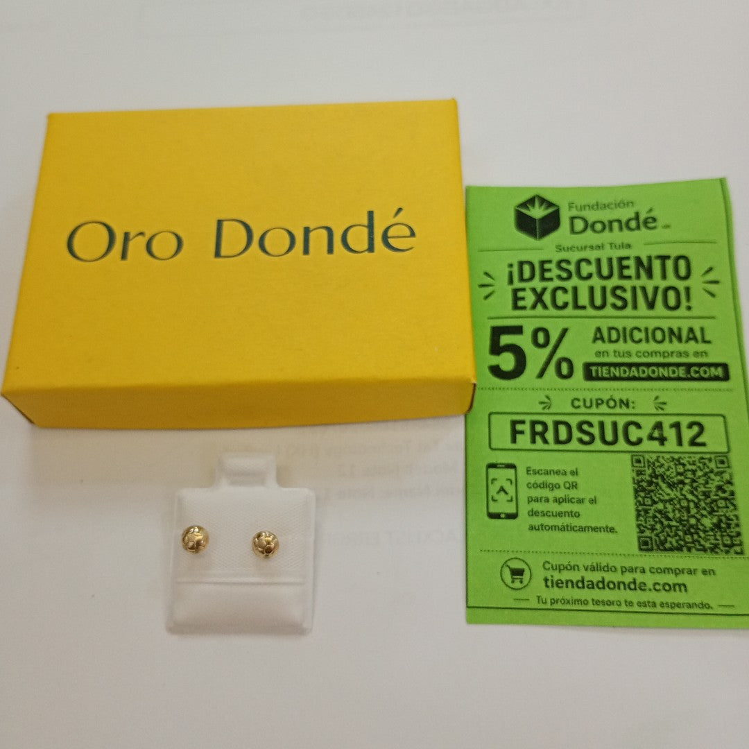 BROQUELES BROQUEL FIG BALON DE FUTBOL 14K 0.2387 GR (NUEVO)