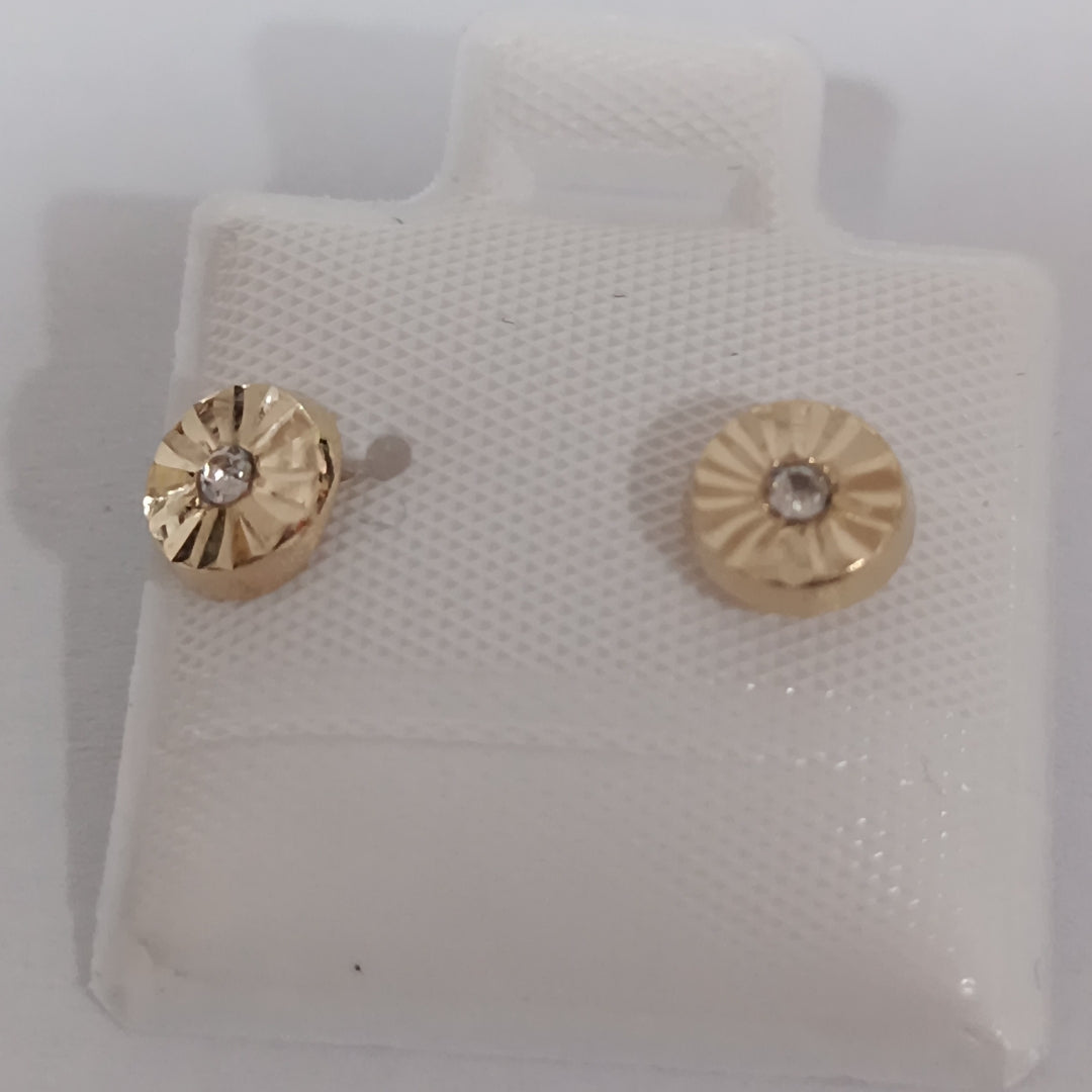 BROQUELES BROQUEL FIG BOTON C CIRCONIA 14K 0.2916 GR (NUEVO)