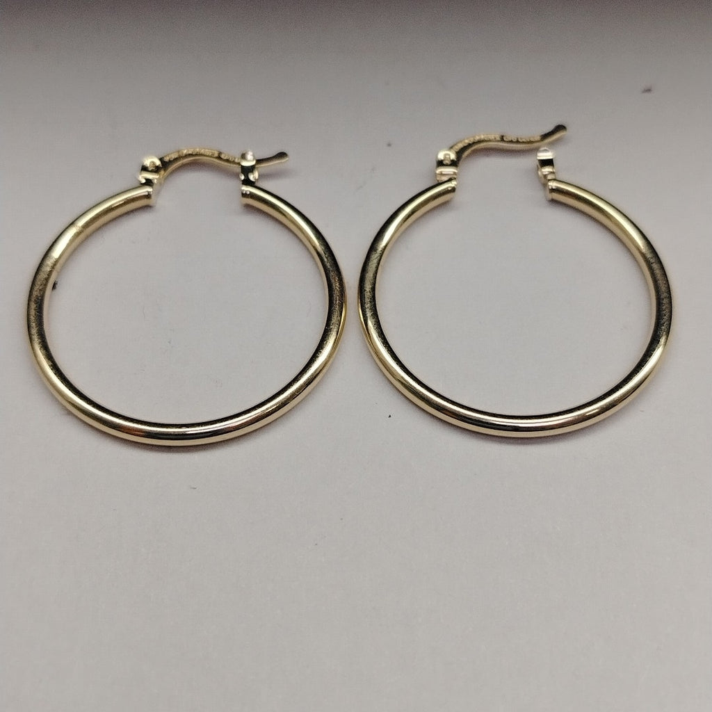ARETES TEJIDO ARRACADAS LISAS 14K 1.6 GR (NUEVO)