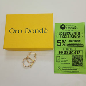 ARETES ARRACADAS COMBINADAS 14K 2.1 GR (NUEVO)