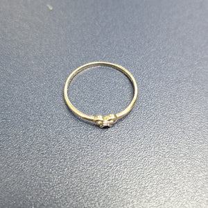 ANILLO ANILLITO FIG MOÑO C CIRCONIAS 14K 9 TALLA 1 GR (NUEVO)