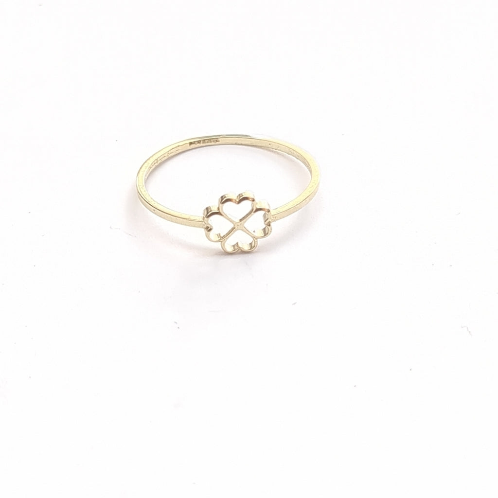 ANILLOS ANILLITO FIG TREBOL 10K TALLA 9 0.9 GR (NUEVO)