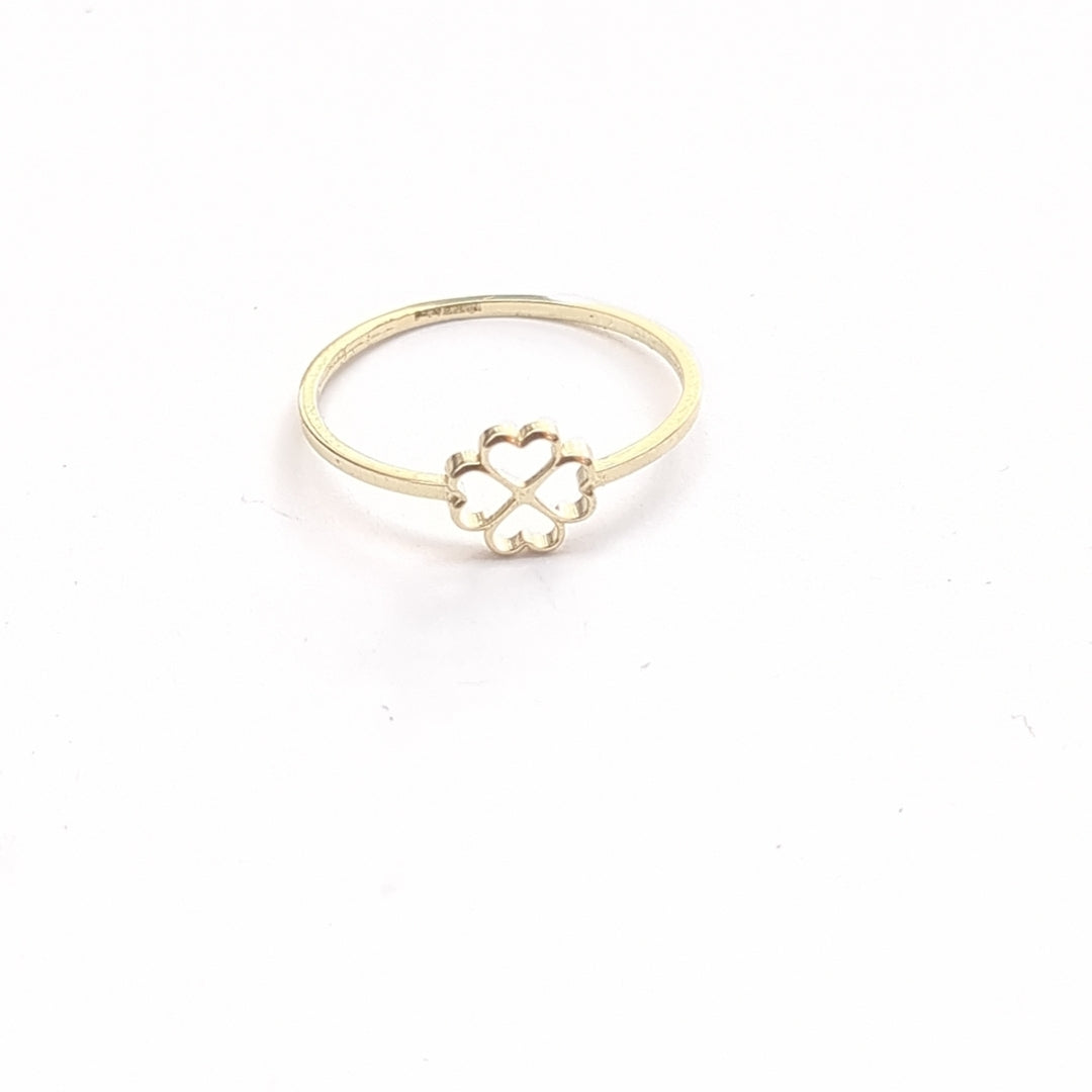 ANILLOS ANILLITO FIG TREBOL 10K TALLA 9 0.9 GR (NUEVO)
