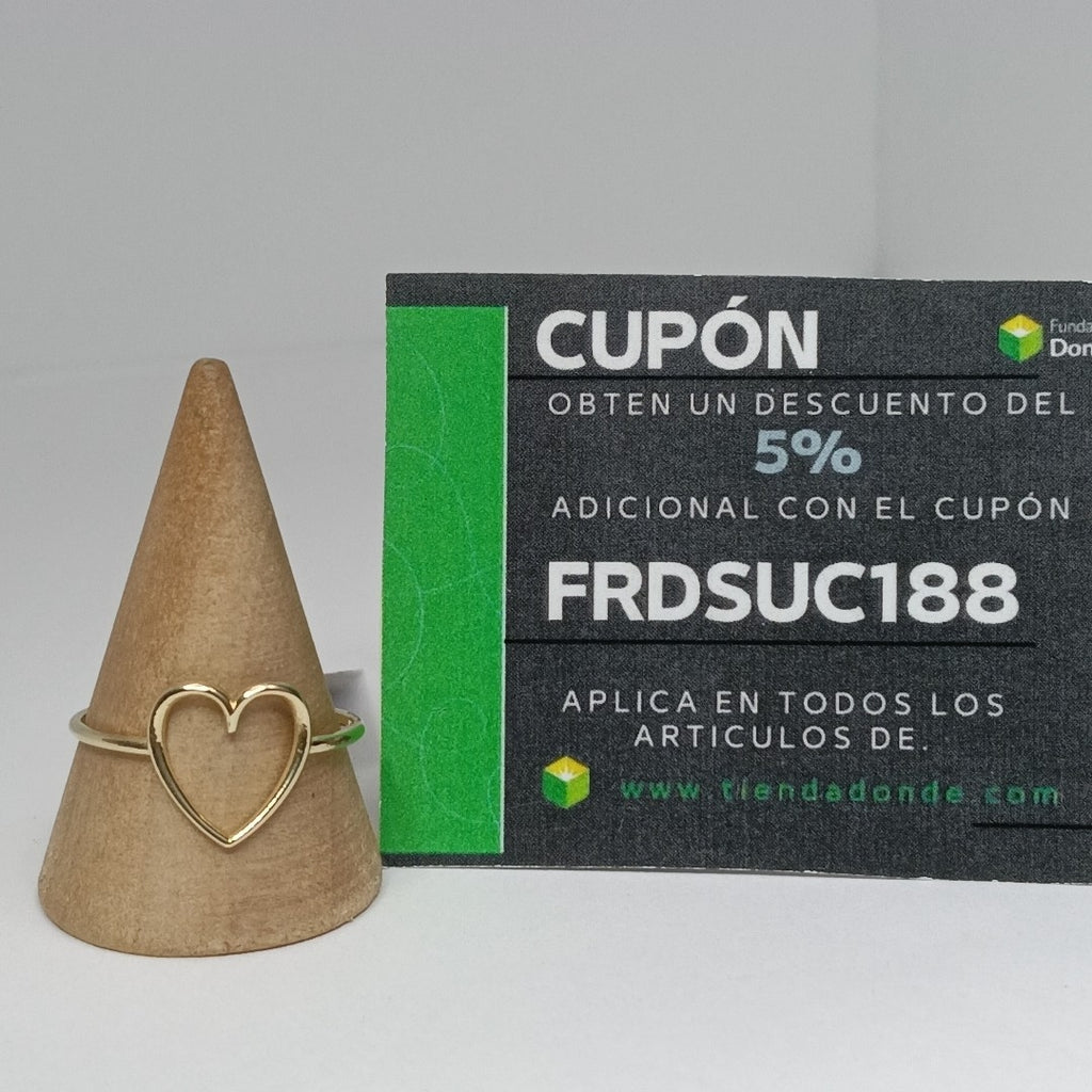 ANILLOS ANILLITO FIG CORAZON 10K TALLA 9 0.9 GR (NUEVO)