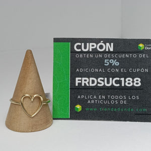 ANILLOS ANILLITO FIG CORAZON 10K TALLA 9 0.9 GR (NUEVO)