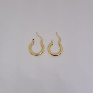ARETES TEJIDO ARRACADAS LISAS 14K 1.6 GR (NUEVO)