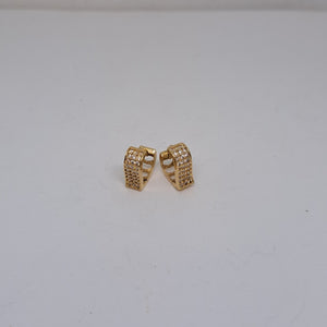 ARETES ARRACADAS CORAZON C CIRCONIAS 14K 2.1 GR (NUEVO)