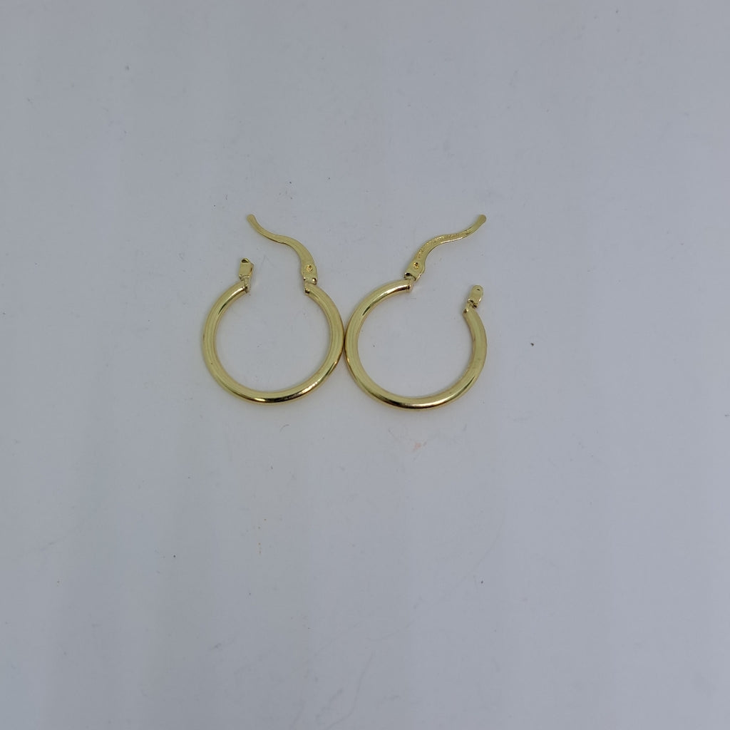 ARETES TEJIDO ARRACADAS LISAS 14K 1.2 GR (NUEVO)