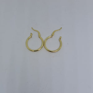ARETES TEJIDO ARRACADAS LISAS 14K 1.2 GR (NUEVO)