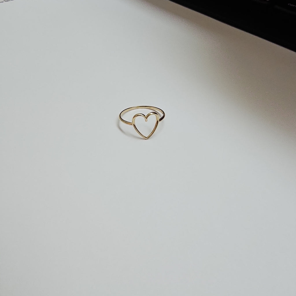 ANILLOS ANILLITO FIG CORAZON 10K TALLA 8 0.8 GR (NUEVO)