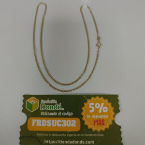 CADENAS TEJIDO BARBADA ORO 10K 55 CM 3.8 GR (NUEVO)