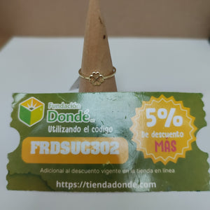 ANILLOS ANILLITO FIG TREBOL 4 HOJAS 10K TALLA 8 0.8 GR (NUEVO)