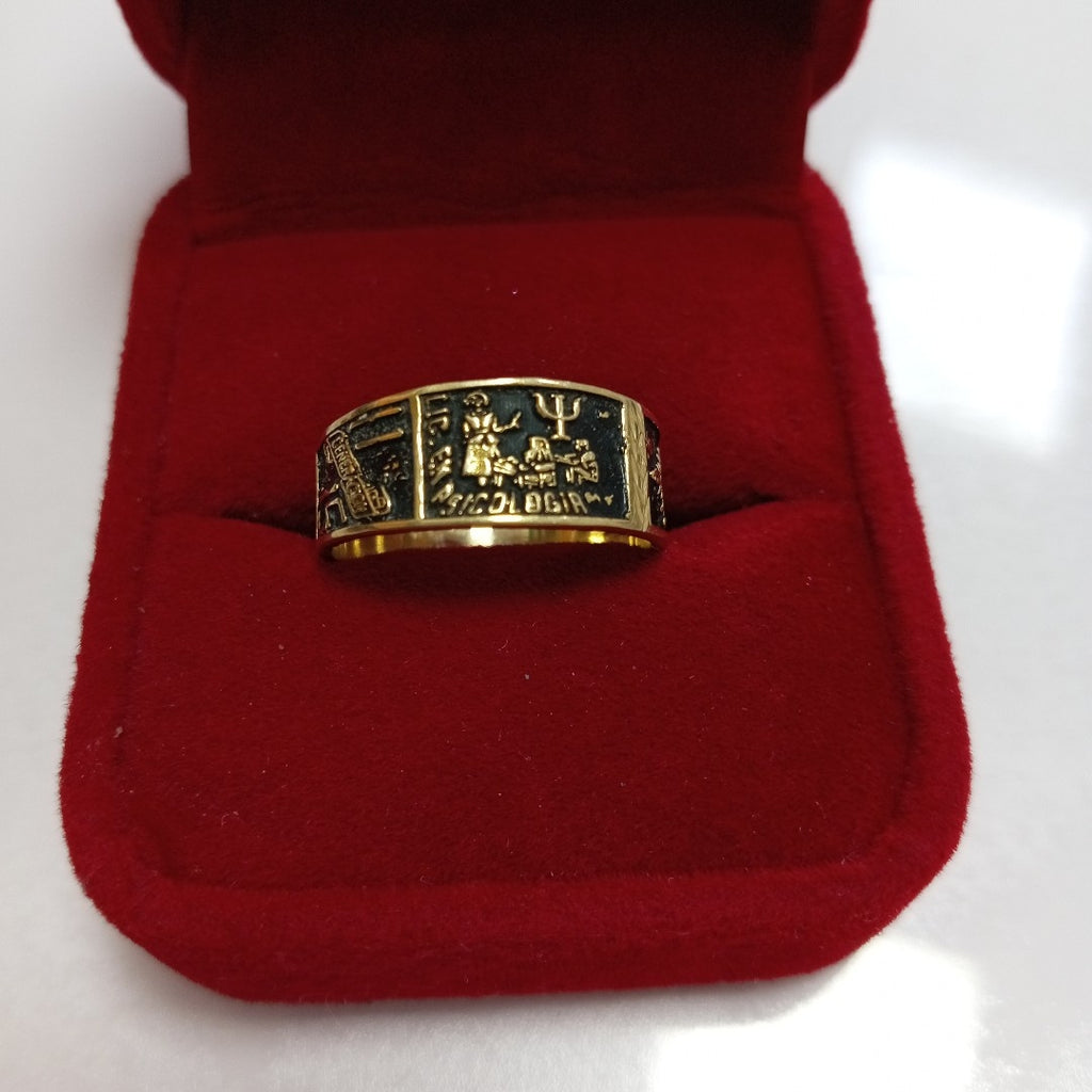 ANILLO DE GRADUACIÓN ORO 10 K 4 GRMS (SEMINUEVO)