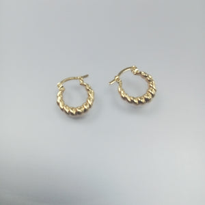 ARETES ARRACADAS TZL HUECAS 14K 1.5 GR (NUEVO)