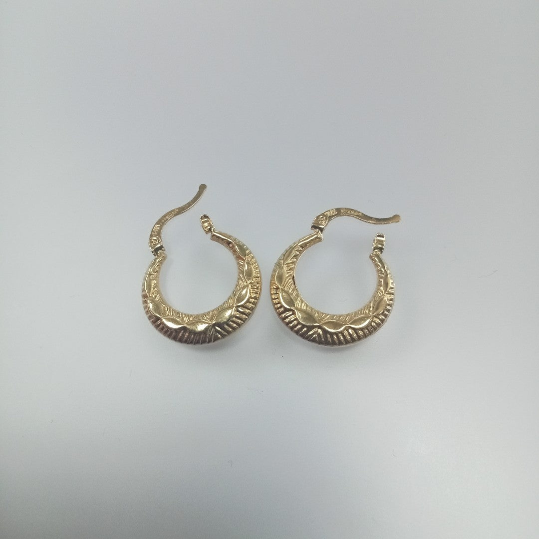 ARETES ARRACADAS HUECAS 14K 1.8 GR (NUEVO)