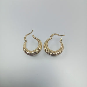 ARETES ARRACADAS HUECAS 14K 1.8 GR (NUEVO)