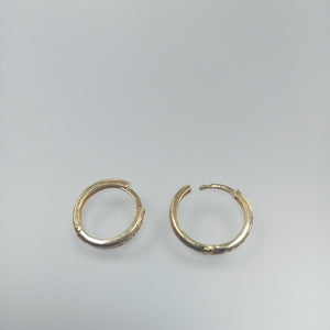 ARETES HUGGIES C CIRCONIA 14K 1.6 GR (NUEVO)