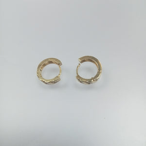 ARETES HUGGIES CON CIRCONIAS 14K 2.3 GR (NUEVO)