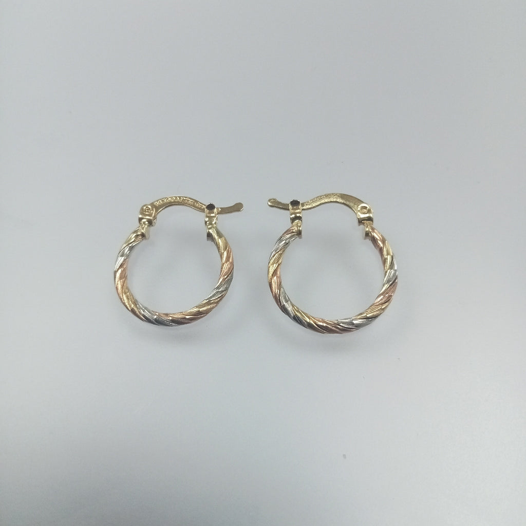 ARETES ARRACADAS COMBINADAS 14K 2 GR (NUEVO)