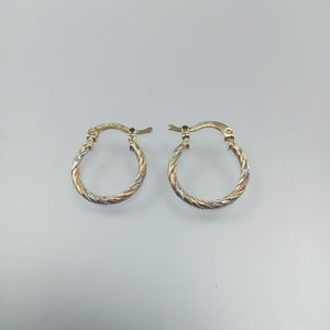 ARETES ARRACADAS COMBINADAS 14K 2 GR (NUEVO)