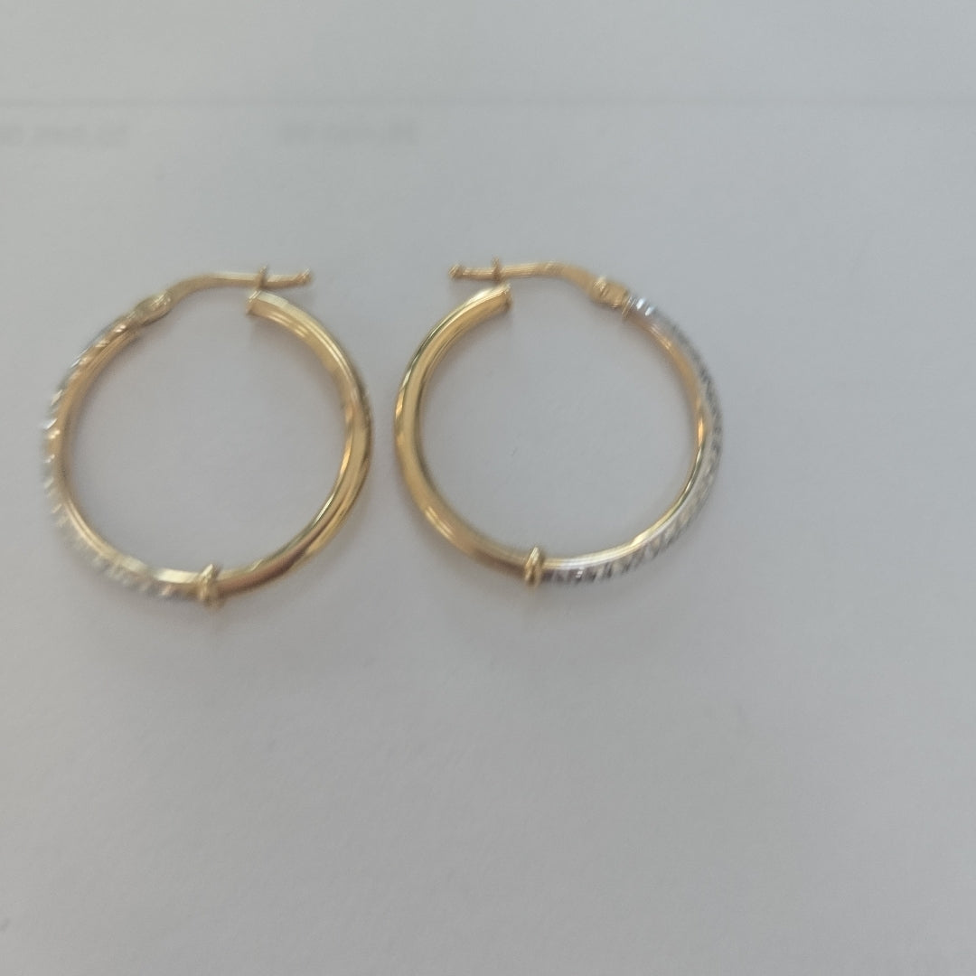 ARRACADAS PAR ORO COMBINADO 10 K 1,10 GRMS (SEMINUEVO)