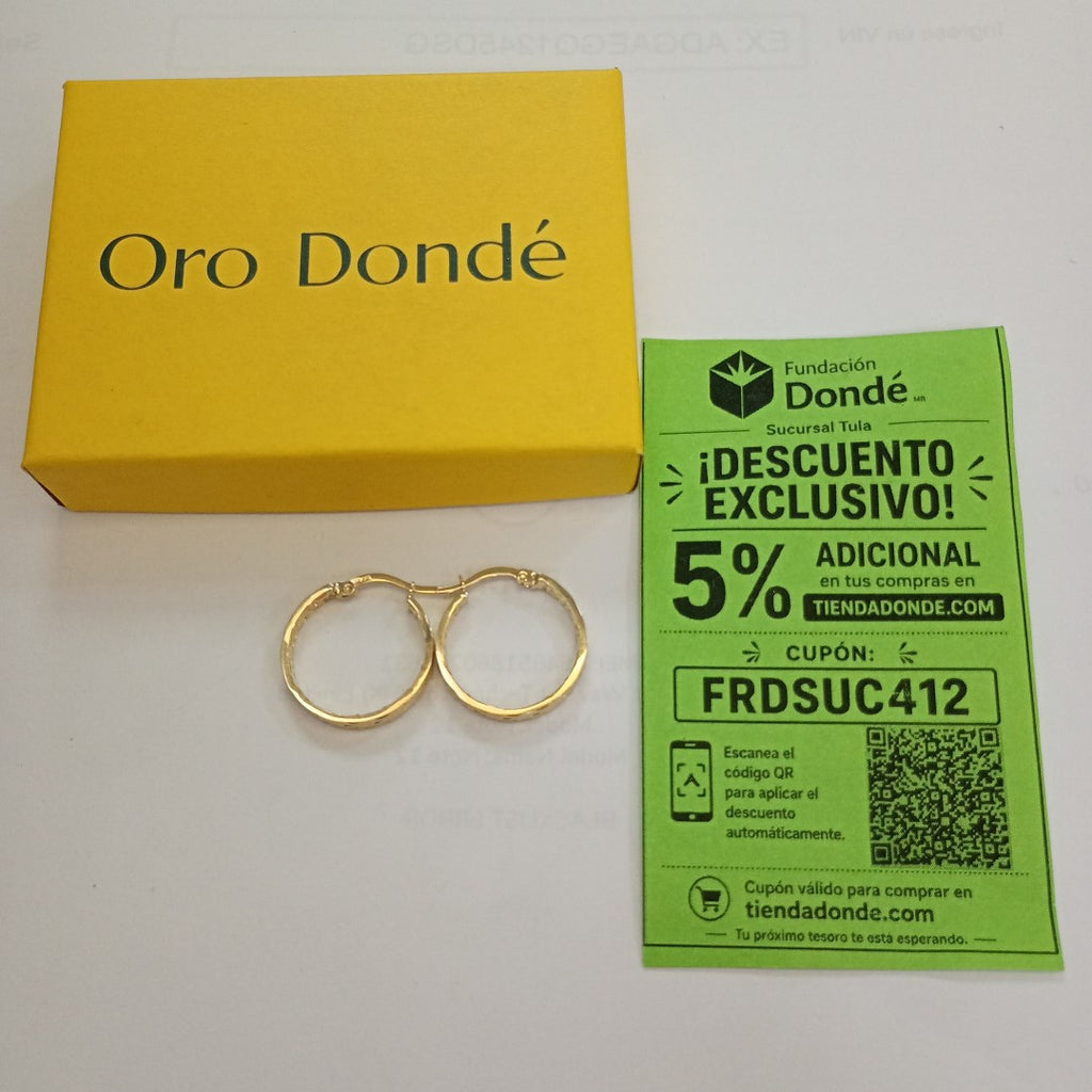 ARETES ARRACADA CON GRECAS 14K 2 GR (NUEVO)