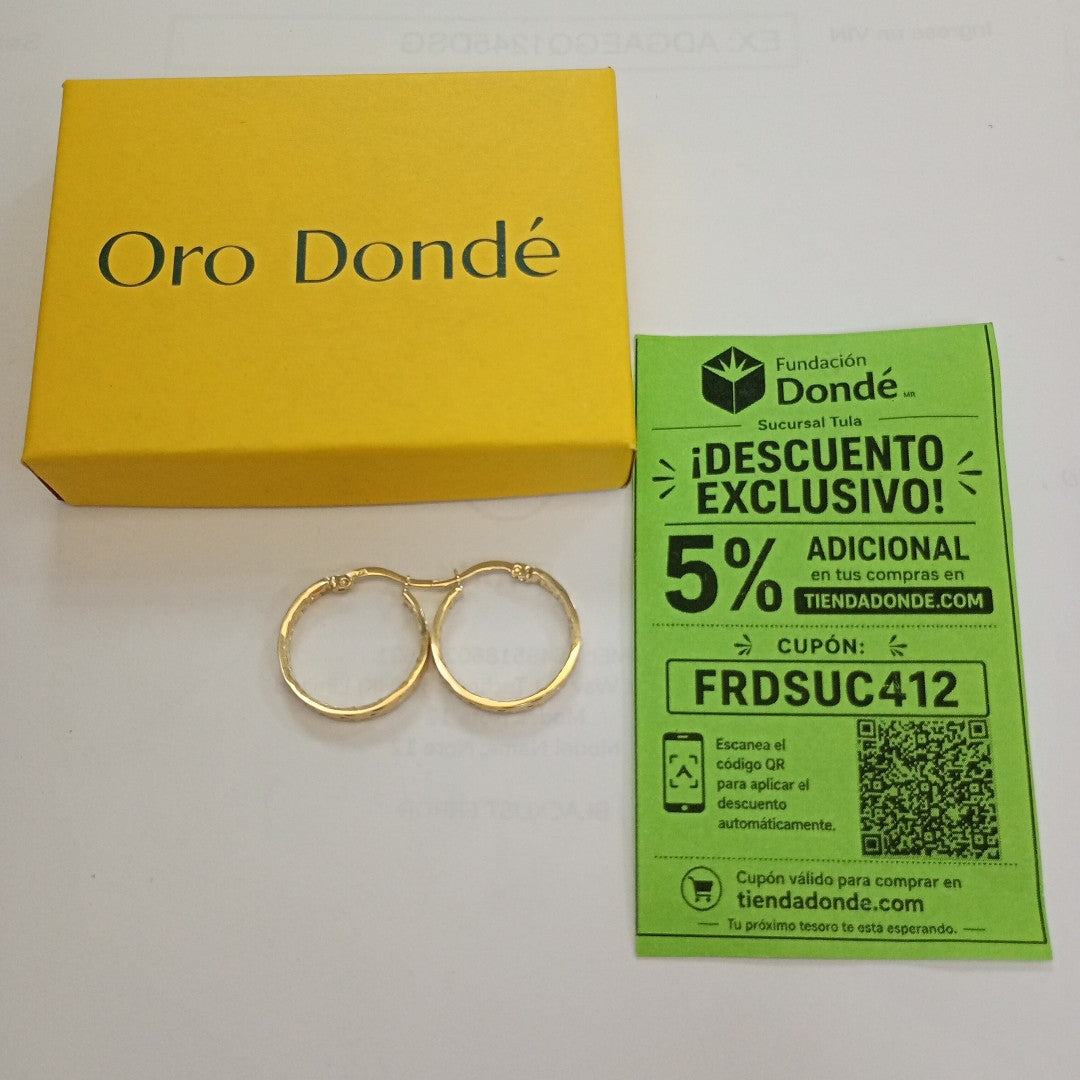 ARETES ARRACADA CON GRECAS 14K 2 GR (NUEVO)