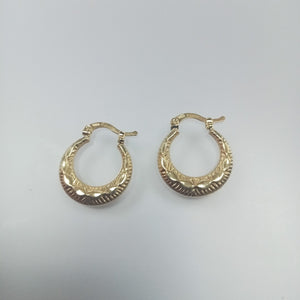 ARETES ARRACADAS HUECAS 14K 1.9 GR (NUEVO)