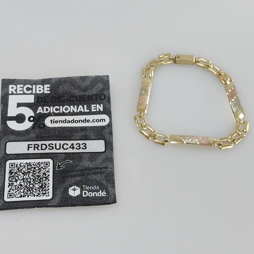 PULSERA ORO COMBINADO 10 K 6,30 GRMS (SEMINUEVO)