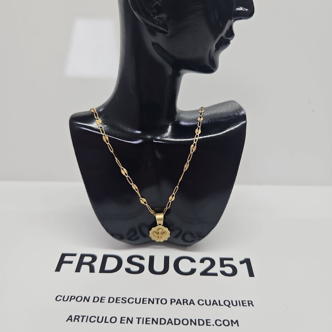 CADENA,MEDALLA RELIGIOSA ORO 10 K 1,80 GRMS (SEMINUEVO)