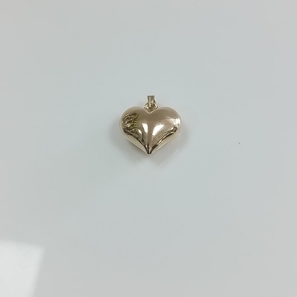 DIJE TEJIDO CORAZON LISO 14K 1.2 GR (NUEVO)