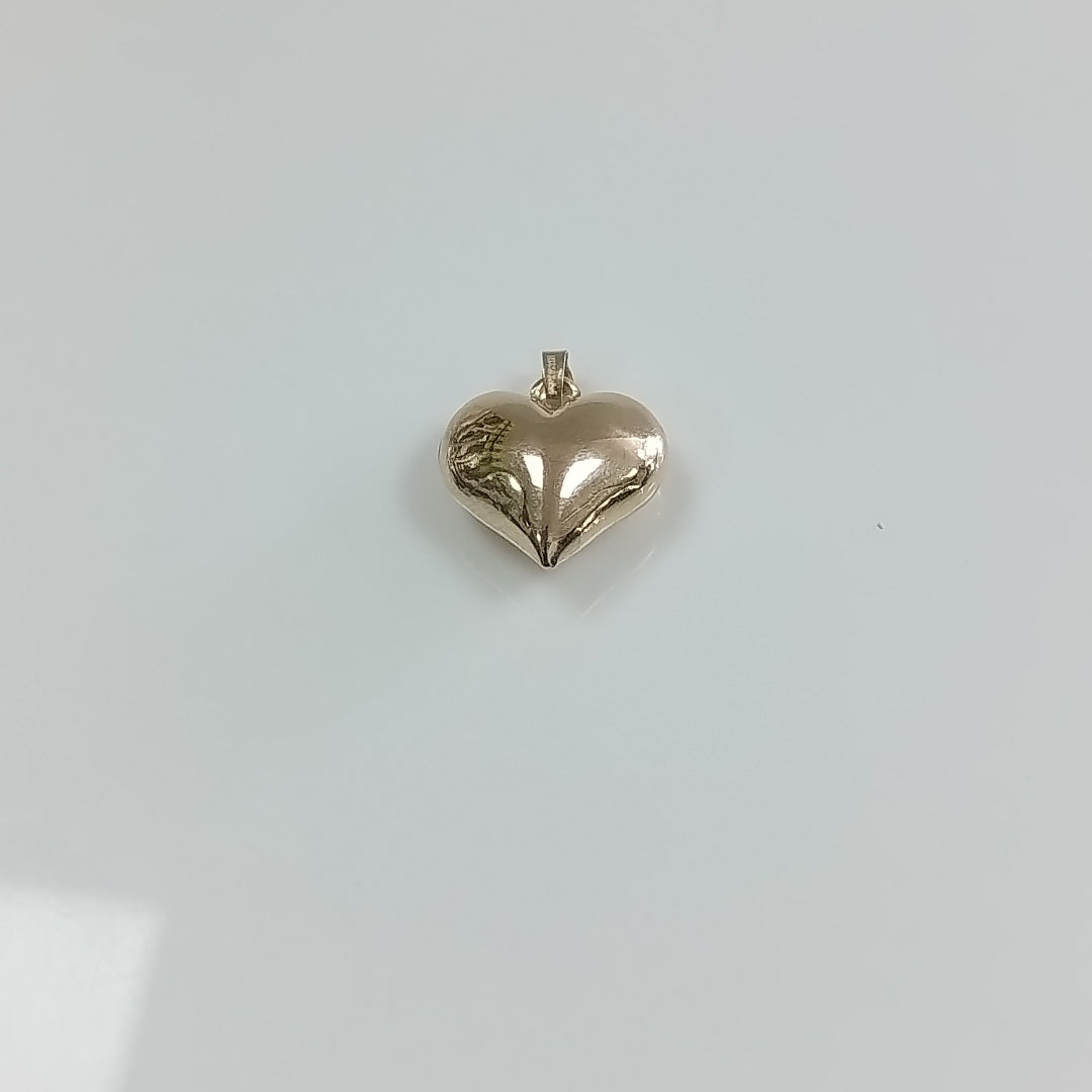 DIJE TEJIDO CORAZON LISO 14K 1.2 GR (NUEVO)