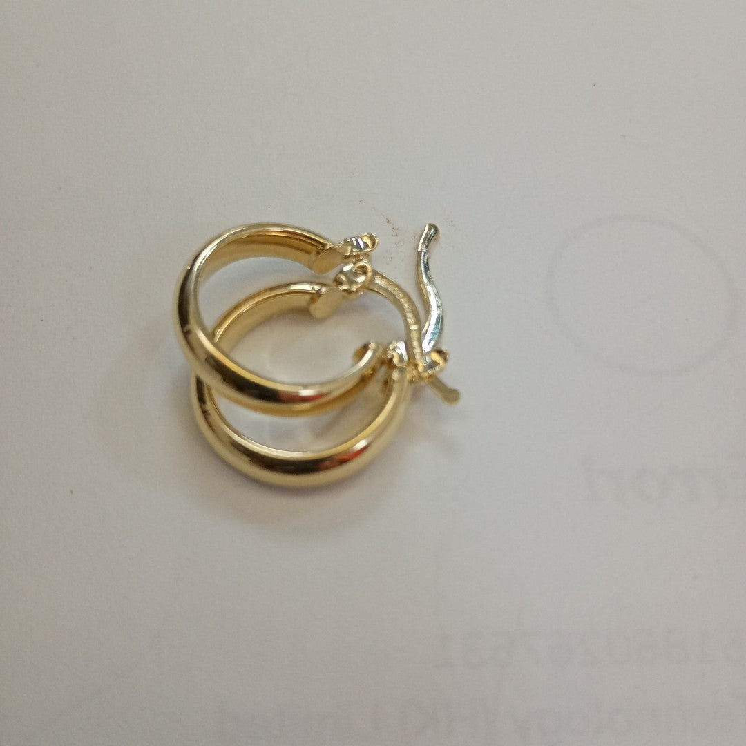 ARETES ARRACADA LISA 14K 1.7 GR (NUEVO)