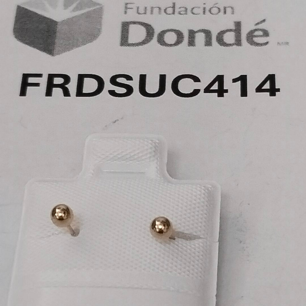 BROQUELES BROQUEL FIG ESFERA 14K 0.1408 GR (NUEVO)