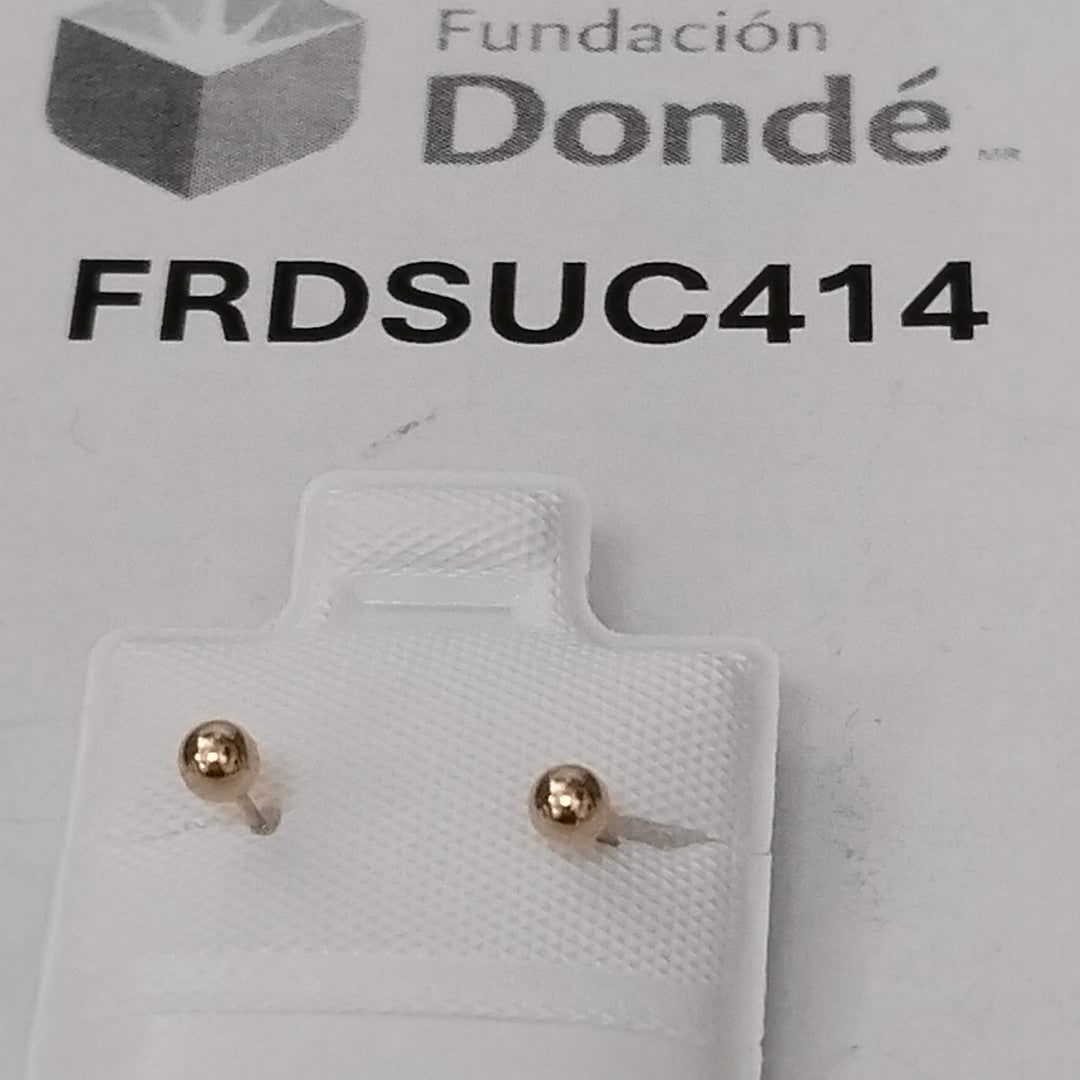 BROQUELES BROQUEL FIG ESFERA 14K 0.1408 GR (NUEVO)