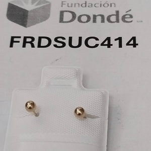 BROQUELES BROQUEL FIG ESFERA 14K 0.1408 GR (NUEVO)