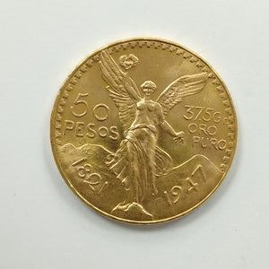 Moneda Centenario Cincuenta Pesos Oro Mexicano 21.6K