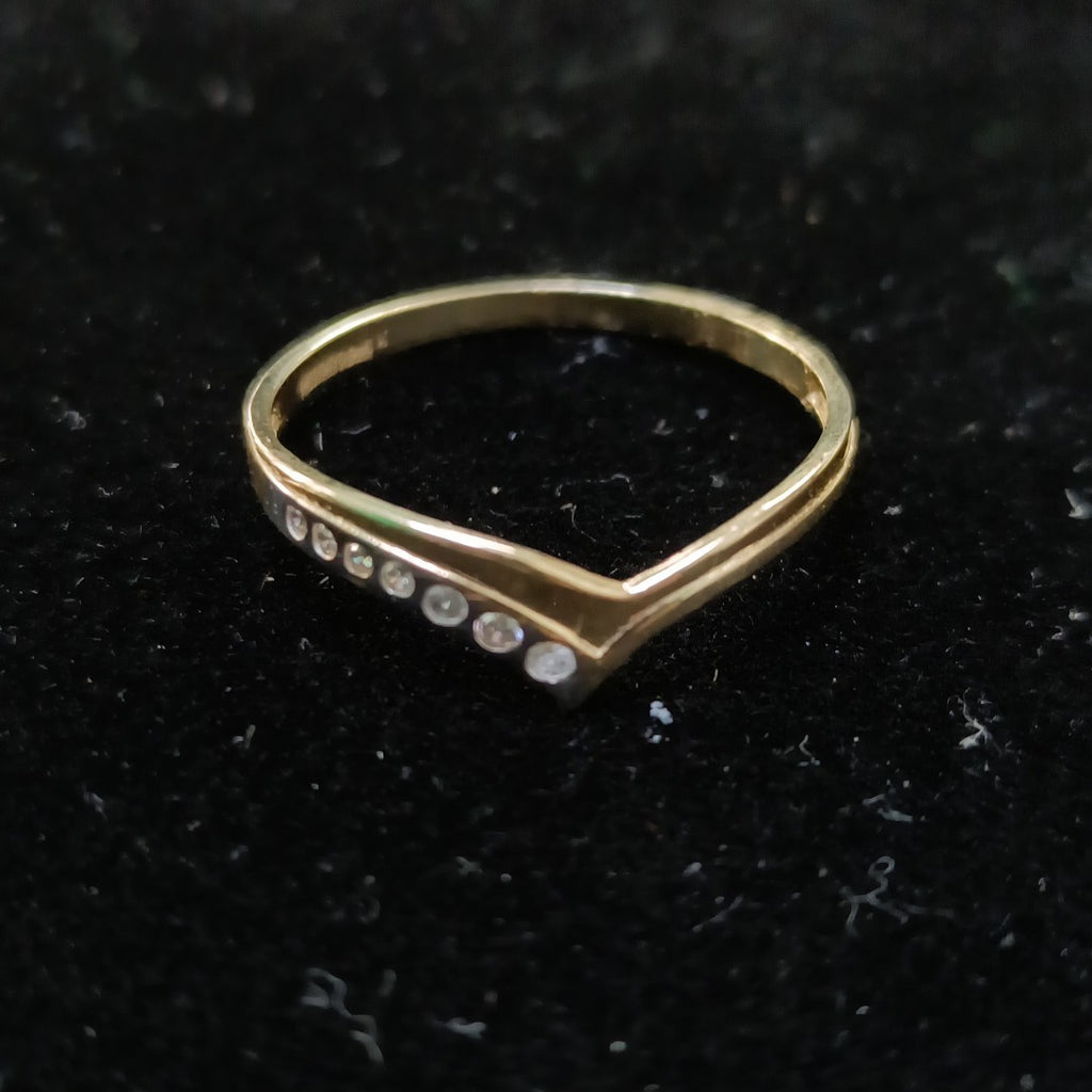 ANILLOS C CIRCONIAS 14K TALLA 8 1.1 GR (NUEVO)